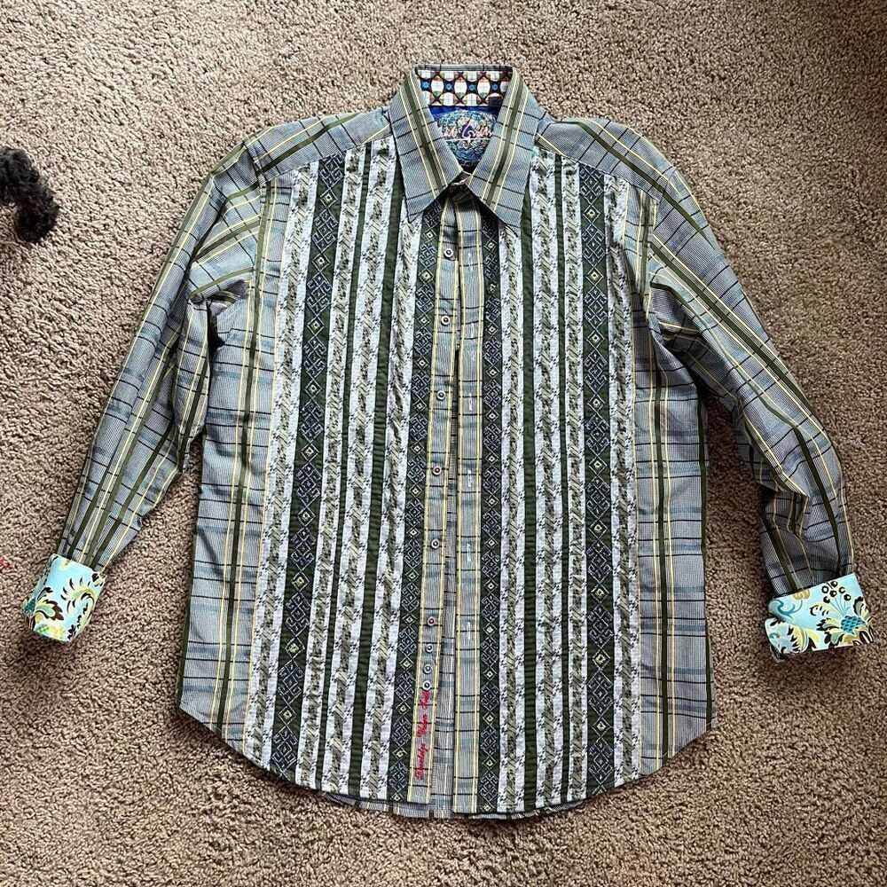 Robert Graham Patchwork Panel Button-Down Shirt –… - image 16